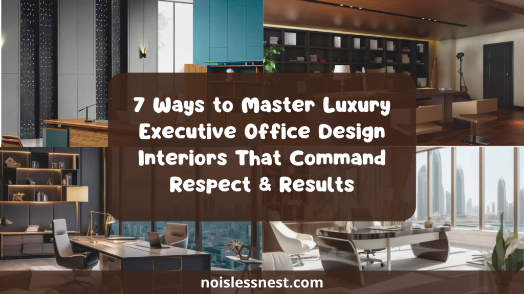 7 Ways to Master Luxury Executive Office Design Interiors That Command Respect & Results